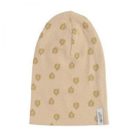 Lodger Čepička Beanie Print Rib - Linen 1 - 2 roky