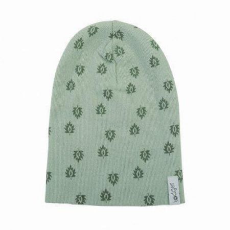 Lodger Čepička Beanie Print Rib - Silt Green 6 - 12 m